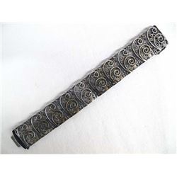 Vintage Brazilian .900 Silver Filigree Bracelet