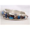 Image 2 : Navajo Silver Channel Inlay Bracelet by Alvin Joe