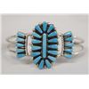 Image 1 : Zuni Sterling Turquoise Bracelet by Vera Halusewa