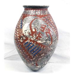 Mata Ortiz Polychrome Marbleized Clay Jar-Bejarano