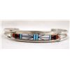 Image 1 : Zuni Silver Stone to Stone Inlay Bracelet, Cheama