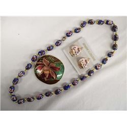 Collection of Cloisonne Enamel Jewelry