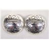 Image 1 : Dynamic Navajo Silver Concho Earrings by T & K Lee