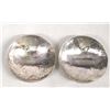 Image 3 : Dynamic Navajo Silver Concho Earrings by T & K Lee