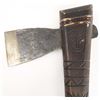 Image 2 : Carved Wooden Handled Tomahawk with Metal Blade