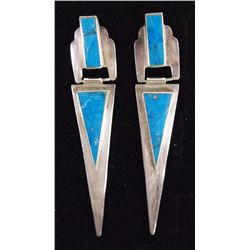 Artisan Sterling Silver Turquoise Earrings