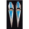 Image 1 : Artisan Sterling Silver Turquoise Earrings