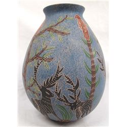 Mata Ortiz Polychrome Sgraffito Jar by Jose Villa