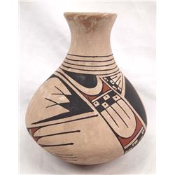 Mata Ortiz Marbleized Clay Geometric Jar, Chela O