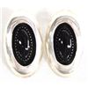 Image 1 : Navajo Sterling Silver Onyx Earrings by Patterson