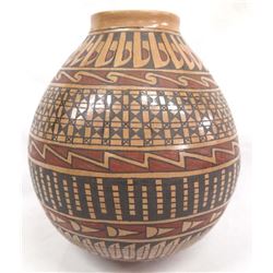 Mata Ortiz Polychrome Geometric Jar by D. Gonzalez