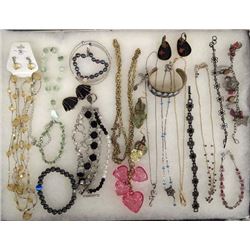Collection of Vintage Costume Jewelry, Some Silver