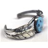 Image 2 : Navajo Old Pawn Sterling Turquoise Bracelet
