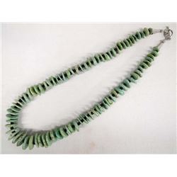 Southwestern Turquoise Disk Bead Necklace