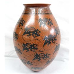 Mata Ortiz Lizard Jar by Esmeralda Martinez Heras