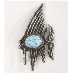 1950's Italian Sterling Silver Angelfish Pin