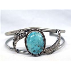 Navajo Sterling Silver Turquoise Bracelet