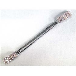 Zuni Silver & Pink Mother of Pearl Watch Band