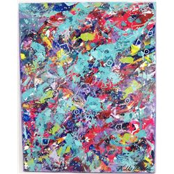 Original Colorful Abstract Art by Kills Thunder