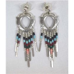 Quoc Turquoise Company Sterling Silver Earrings