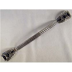 Navajo Sterling Onyx Watch Band by Robert Becenti