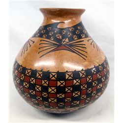 Mata Ortiz Polychrome Black Widow Jar by Enriquez