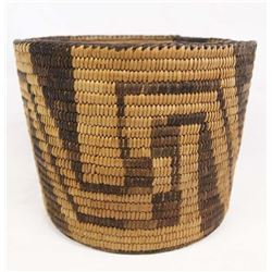 Antique Pima Stairstep Cylindrical Basket