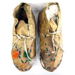 Vintage Plains Indian Beaded Moccasins