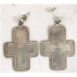 Sterling Silver Cross Earrings