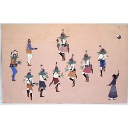Original Navajo Painting by J. Secatero 1945-2010