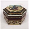 Image 1 : Small Ethnic Laquered Lidded Trinket Box