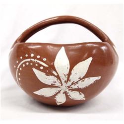 Vintage Native American Santa Clara Pottery Basket