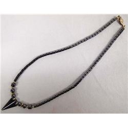 Hematite Beaded Arrowhead Necklace