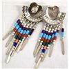 Image 2 : Quoc Turquoise Co. Sterling Silver Inlay Earrings