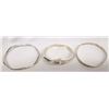Image 1 : 3 Sterling Silver Bangle Bracelets
