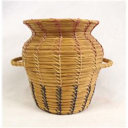 Native American Seminole Double Handled Basket