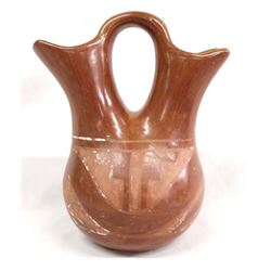 Vintage Santa Clara Avanyu Pottery Wedding Vase