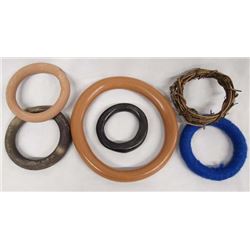 6 Pottery Display Rings