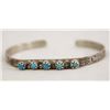 Image 1 : Zuni Sterling Silver Petit Point Child's Bracelet