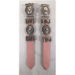 Navajo Sterling Miniature Concho Belt Earrings