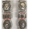 Image 2 : Navajo Sterling Miniature Concho Belt Earrings