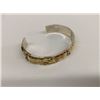 Image 2 : Native American Traditional Navajo 1/20 12Kt Gold Filled on Silver Cuff Bracelet