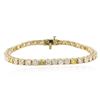 Image 1 : 14KT Yellow Gold 7.26 ctw Diamond Tennis Bracelet