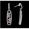 Image 2 : 14KT White Gold 1.09 ctw Diamond Earrings