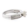 Image 2 : 14KT White Gold 0.71 ctw Diamond Wedding Ring Set
