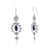 Image 2 : 18KT White Gold 8.84 ctw Tanzanite and Diamond Earrings