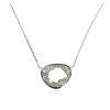 Image 2 : 14KT White Gold 0.20 ctw Diamond Pendant With Chain