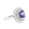 Image 2 : 14KT White Gold 3.23 ctw Sapphire and Diamond Ring