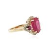 Image 2 : 14KT Yellow Gold 4.90 ctw Ruby and Diamond Ring