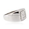 Image 2 : 14KT White Gold 0.68 ctw Diamond Ring